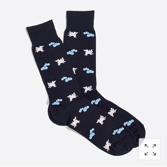 J. Crew Other - BOGO! J.Crew Men’s Trouser Socks Bundle Flying Pigs Clouds, Polka Dot Circle NWT